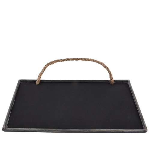 Tafel Deko Anhänger Metall grau schwarz Memotafel Board (11x18cm) - 2
