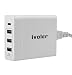 Produktbild iVoler 75W USB Type C Ladegerät mit Power Delivery, 60W USB-C Port + 15W 3 USB Ports für iPhone X / 8 / 8 Plus / 7 / 6S, Nintendo Switch, Apple Macbook (29W), ChromeBook Pixel, Nokia N1 Tablet, Samsung Galaxy S8/S8+/A3 2017/A5 2017, Huawei P10/P10 Plus/P9/P9 Plus/Honor 9/8, LG G6/G5, Asus Zenfone 3, Nexus 6P/5X, Oneplus 2/3/5, Xiaomi Mi 5/6, Handy,Tablet und andere Type-C Unterstützte Geräte (Weiß)