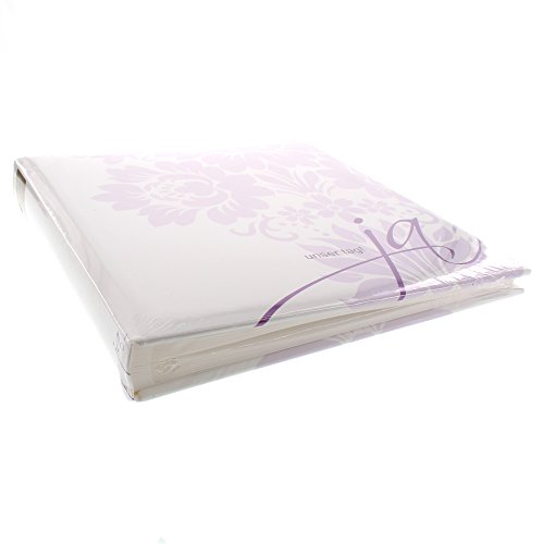 Goldbuch Hochzeitsalbum, 30×31 cm, 60 Seiten mit Pergamin, Ja, Weiß/Flieder, 08021 - 6