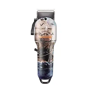 VGR V-690 Professional Hair Clipper | Cordless Hair Clipper for Mens | Runtime: 150 min (Pirate Print)