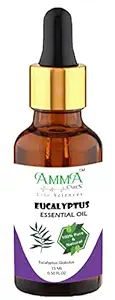 Amma Cares Eucalyptus Essential Oil - 100% Pure & Organic - 15 ML