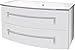 Produktbild FACKELMANN Waschtischunterschrank Rondo/Badschrank mit Soft-Close-System/Maße (B x H x T): ca. 99 x 52 x 41,5 cm/hochwertiger Schrank/Möbel fürs Badezimmer/Korpus: Weiß Glanz/Front: Weiß Hochglanz