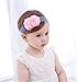 Produktbild MwaaZ Kosmetik Haarschmuck Baby Lace Haarband Blumenschmuck Stirnbänder mit Strass (Pink)
