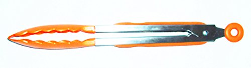KÜCHENZANGE 27cm ORANGE Edelstahl Servierzange Salatzange Zange Kochzange H - 2