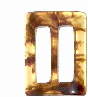 Amber Tortoise Shell Effect Acrylic Buckle - Small