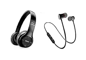 Royal Range P47 Wireless Bluetooth On Ear Headphone with Mic (Black)