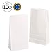 Produktbild 100 Papiertüten Weiß Geschenktüten Tütchen 9x16x5 cm klein Adventskalender Kraftpapier tüten Kraftpapiertüten Süßigkeiten Geschenk Papier kleine KGpack mini keks Papierbeutel Kindergeburtstag