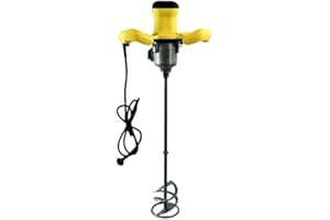 JHONSORR GERMANY DESIGN Impastatore miscelatore edile Trapano Miscelatore Calcestruzzo elettrico 6 velocità regolabile 1600W Mescola per Intonaco Cemento Malta Adesivo per Piastrelle Rendering