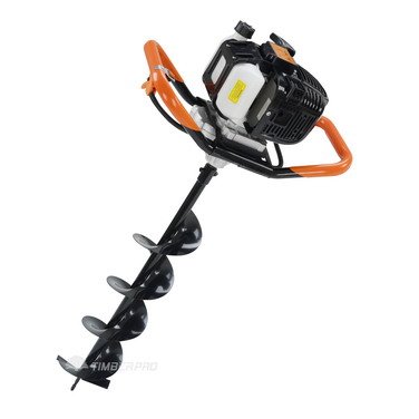 TIMBERPRO Erdlochbohrer inkl. 3 Bohraufsätzen 100/150/200 mm - 3