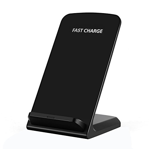 Moobom Fast Wireless Ladegerät, 2 Coil Qi Wireless Ladegerät für Samsung S7 / S7 Edge, S6 Edge Plus, Galaxy Note 5 und andere Qi-Enabled Geräte