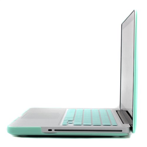 GMYLE Türkis 4 in 1 Hülle Tasche für Macbook Pro 13 Zoll – Weicher Transportbeutel – Tastatur-Abdeckung (US Layout) – Schutzfolie für den Bildschirm (nicht für MacBook Pro Retina 13) - 7
