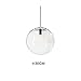Produktbild wings of wind® Moderne Glaskugel E27 Leuchter hängendes Licht Transparent Droplight Hängelampe (30)