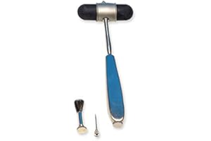 Gima Martello neurologico senza lattice, Dejerine Classic, con manico in acciaio inox, ago e agesimetro, 31254