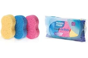 MUNDO FLORAL 3 Esponjas De Baño Rectangular