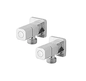 Kohler Brass Angle Valve, Stop Cock with Wall Flange, Chrome Finish (Pack of 2)