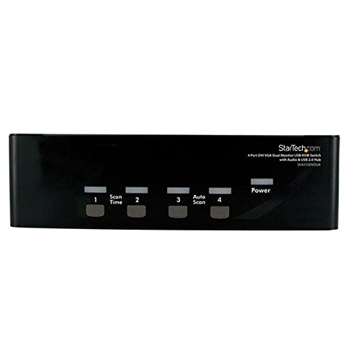 StarTech.com 4 Port DVI KVM USB Switch - 4-fach DVI Umschalter mit USB Hub