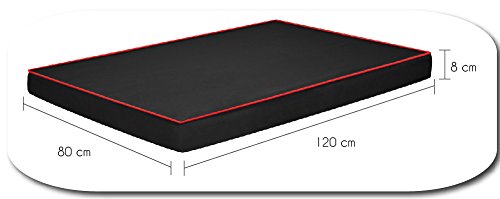 Fortisline-Coussin-pour-Chien-OAHU-Tapis-Matelas-orthopdique-XL-120x80x8-cm-NoirRouge-W41901