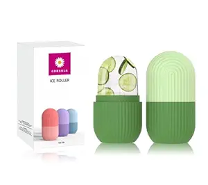 CORSULA Face ice roller | Ice Roller For Face | Ice roller for face massager | Face Ice Treatment (Avocado Green)