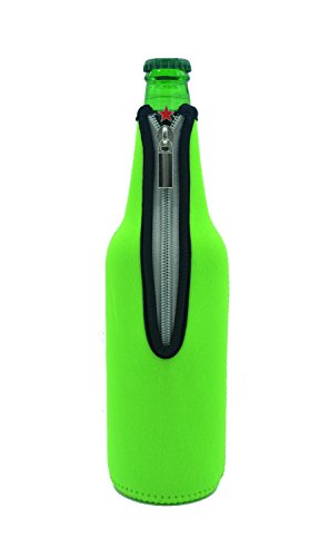 Bier Flaschenkühler, Case Wonder 4 Stück 17,6 Oz (500ml) Neopren Isoliert Klappbar Bierflaschen Kühler, Insulated Neopren-Klapp-Zipper Flaschenkühler Halten Sie Ihre Getränke Bier Cider Soft Drink Chilled für eine längere Zeit (4 Farben) - 4