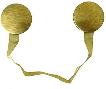 2 X MAGNETIC WOOD LOOK EASY USE CURTAIN DRAPE TIEBACKS HOLD BACKS GOLD