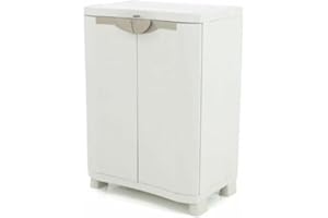 plastiken M258511 - Medio Armario de Resina 2 estantes Space Saver 100 x 70 x 45 cm