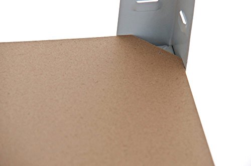 CLP Schwerlastregal BIG, Metall, verzinkt, Tragkraft 1325 kg, 180 x 90 x 45 cm, Lagerregal 5 Böden weiß - 4