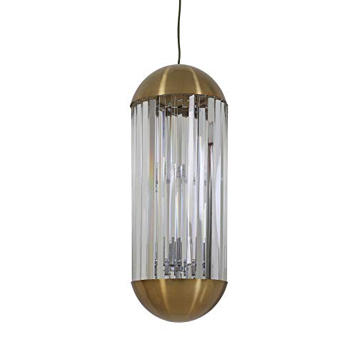 Preisvergleich Produktbild Hanglamp Ø24x65 cm GRAYSON brons+transparant