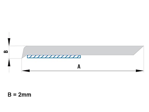 Fensterleiste Flachprofil PVC selbstklebend 40mm breit 10m lang Abdeckleiste - 2