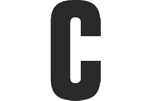 PCSL Self Adhesive Vinyl Letters/Numbers 17cm - Ideal for Signs/Wheelie Bins/Vehicles (Black C)