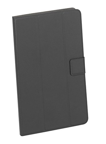 Vivanco T-UF7BL Universal Kunstleder Klapptasche(17,8 cm (7 Zoll), flach: 1 cm, für Tablet) schwarz