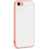 GGM GİYİM &amp; AKSESUAR iPhone 7-8 - Se 2020 - Se 2022 ile Uyumlu Arka Kısmı Mat Şeffaf Yapıya Sahip Kenarları Silikon Tpu Malze