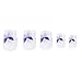 2 sets butterfly False Fake Nail Art Fingernail Full Tips purple