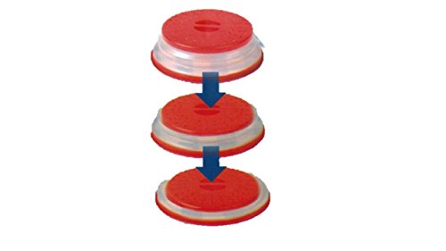 1 faltbare Mikrowellenhaube / Mikrowellenabdeckhaube – Deckel / Tellerabdeckhaube für Mikrowelle Ø ca. 26,5 cm - 3