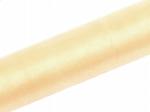 SiDeSo® Organza Rolle 9m x 16cm viele Farben Stoff Hochzeit Tischläufer Deko Floristik (creme)