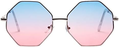 Mumustar Womens Hexagon Sunglasses Uv Protection Tinted Lens Non-Polorised Beach Summer Outdoor Eyewear Googles Glasses