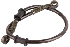 Qiilu Motorrad Bremsschlauch, Bremsölschlauch für Motorrad, Motorrad Ölschlauch Behälter Leitungen Schläuche 50cm-120cm Kupplung Bremsschlauch für Fahrrad Enduros Motocross 500-2000mm (500mm-Schwarz)