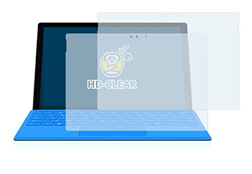 2x BROTECT HD-Clear Displayschutzfolie Microsoft Surface Pro 4 Schutzfolie Folie – Klar, Anti-Fingerprint - 2