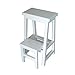 Produktbild Step Stool Wooden - Trittleiter Holz Trittleiter Folding 2 Steps Ladder Multipurpose Shelf für Home Kitchen Library Welcome (Farbe : Weiß)
