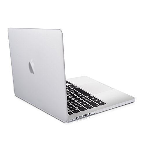 kwmobile Hardcase Laptop Hülle für Apple MacBook Pro Retina 15" (ab Anfang 2013) - Matt Transparent dünne gummierte Schutzhülle Cover Case Tasche