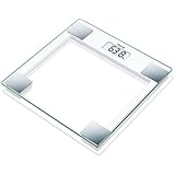 Beurer GS-14 - Báscula de baño de vidrio, pantalla LCD, 150 kg / 100 gr, color transparente (Reacondicionado Certificado)