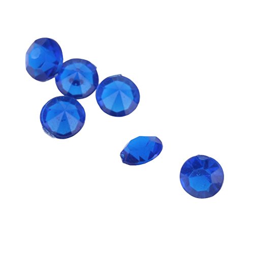 Amazingdeal365 5000PCS 6 Farben Diamanten Acryl Tischschmuck Hochzeit Dekosteine Klar Kristall-Acryl-Diamanten transparent 1,2cm Deko Diamant Tischdeko Tautropfen Steine Dekoration Streuteile Hochzeitsdeko (dunkle Blau) - 3