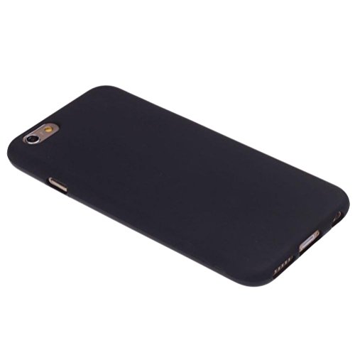 Amcool für iPhone 6/6S (4.7“), Schwarz Gummi TPU Weich Hülse Hülle+ Tasche - 3