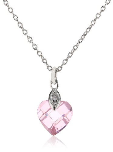 ZEEme for Kids Kinder Anhänger mit Kette 925/- Sterling Silber 36/38cm Glänzend Zirkonia weiß 358250028-38