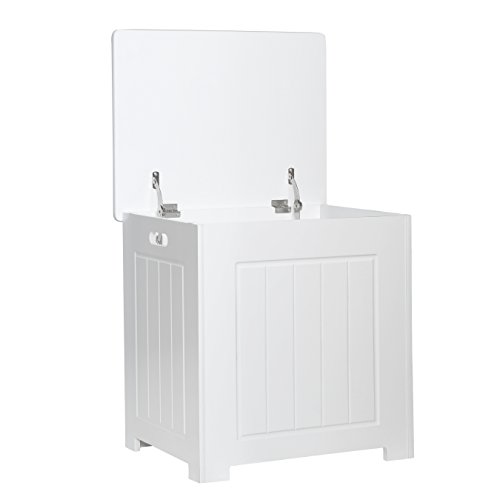 Premier Housewares Aufbewahrungstruhe, Klappdeckel, 51 x 51 x 40 cm, weiß - 3