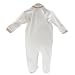 Cambrass All-in-One Circle Motif Velvet Playsuit (White/ Beige, 6 - 9 Months)