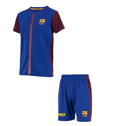 Fc Barcelone Ensemble Maillot + Short Barça - Collection Officielle Taille Enfant garçon