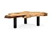 Produktbild massivum Couchtisch Tenaga 110x60 cm Teak-Holz massiv natur mit Metall-Gestell schwarz lackiert