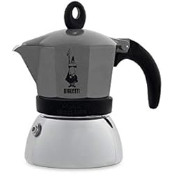 Bialetti - Cafetière Moka Induction - 3 tasses - 15cl - Gris Anthracite