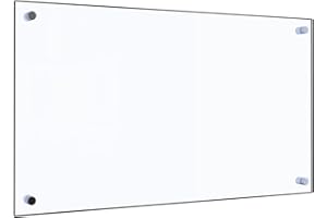 AUVYI Küchenrückwand aus Hartglas 70x40 cm Transparent Spritzschutz Glas Herd Spritzschutz Glas Spritzschutz Küche Glas Spritzschutz Hinter Herd Küchen Wandschutz Glasplatte Küche