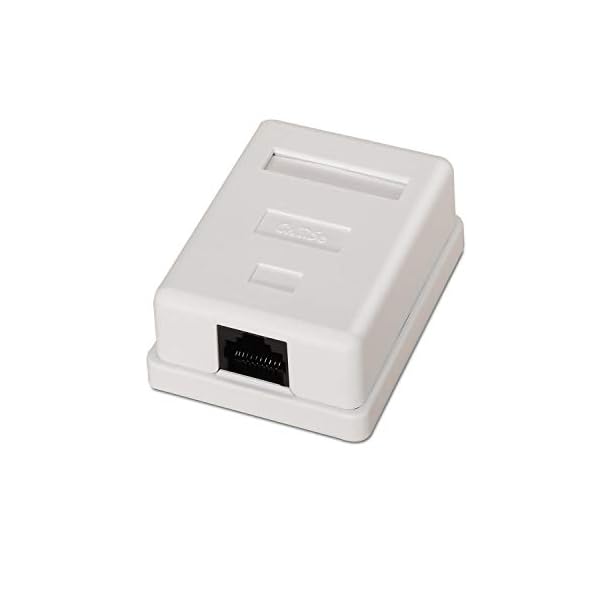 AISENS A138-0296 - Roseta de Superficie RJ45, Color Blanco
